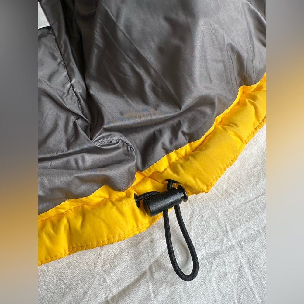 Express Yellow Down puffer jacket size Large - image 13